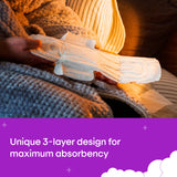 U by Kotex Extra Overnight Pads Long with Wings 8 Pack