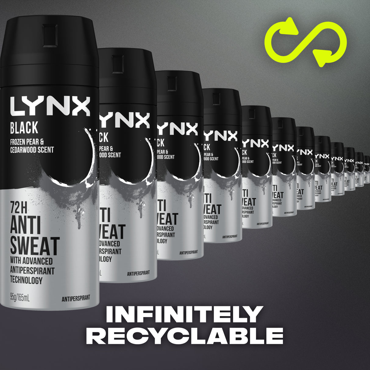 Lynx Antiperspirant Body Spray Black 165ml