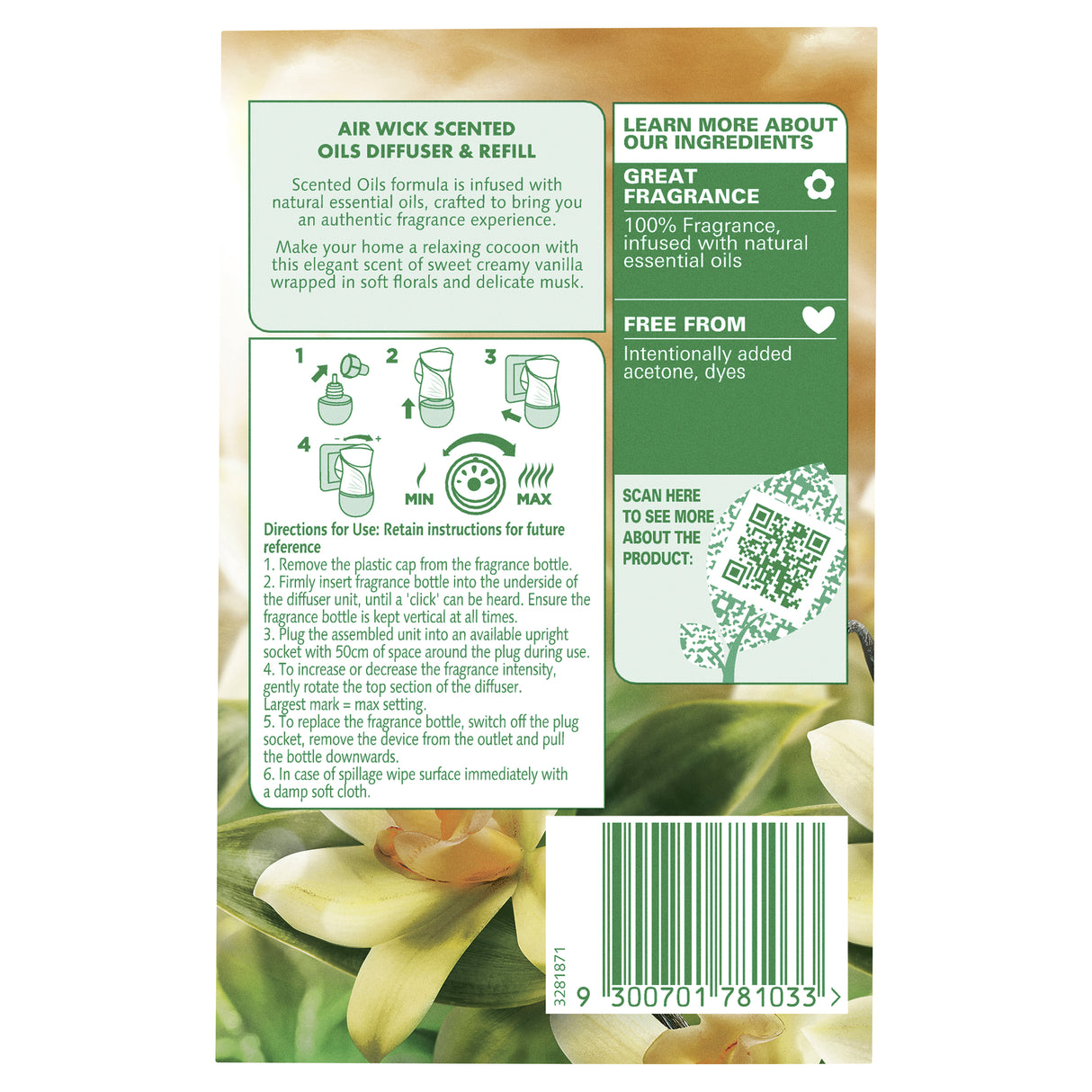 AIRWICK Essential Oils Electric Vanilla & Cashmere Prime 21mL
