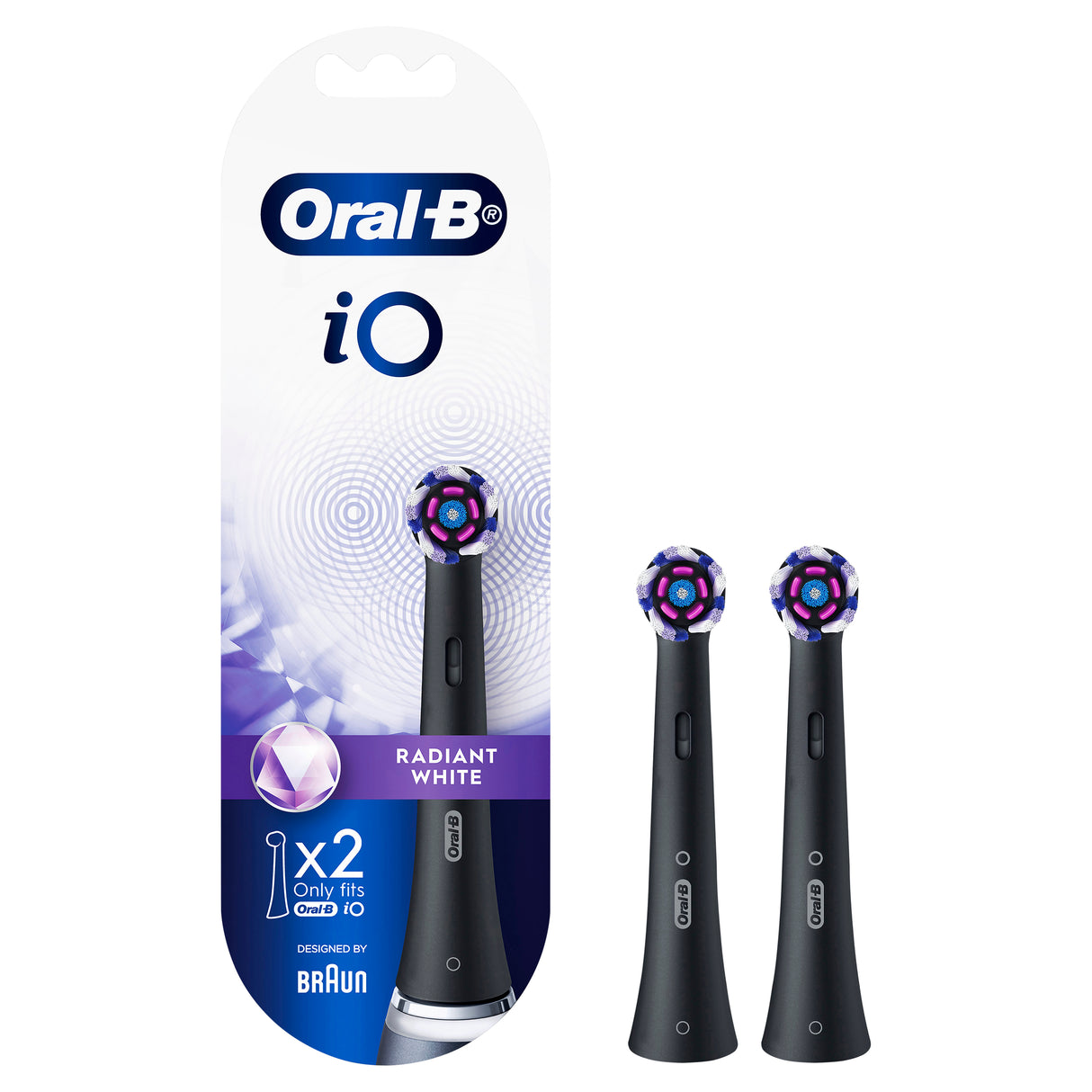 ORAL B iO Radiant White (R) Blk 2pk