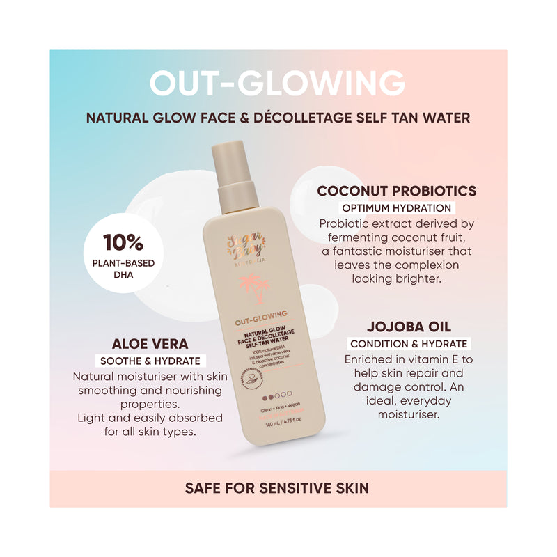 SugarBaby OUT-GLOWING Natural Glow Face & Décolletage Self Tan Water