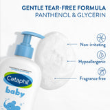 Cetaphil Baby Gentle Wash & Shampoo 230mL, For Newborn Baby