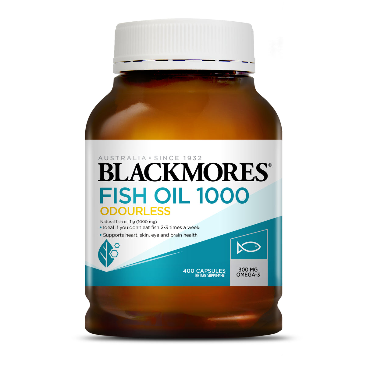 Blackmores Fish Oil 1000 Odourless Amber Tub 400s
