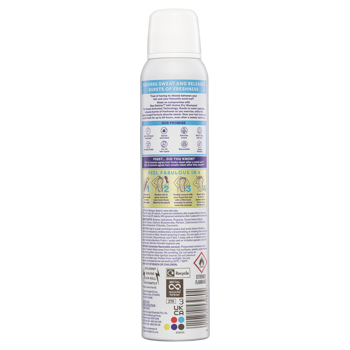 BATISTE Active Dry Shampoo 200ml