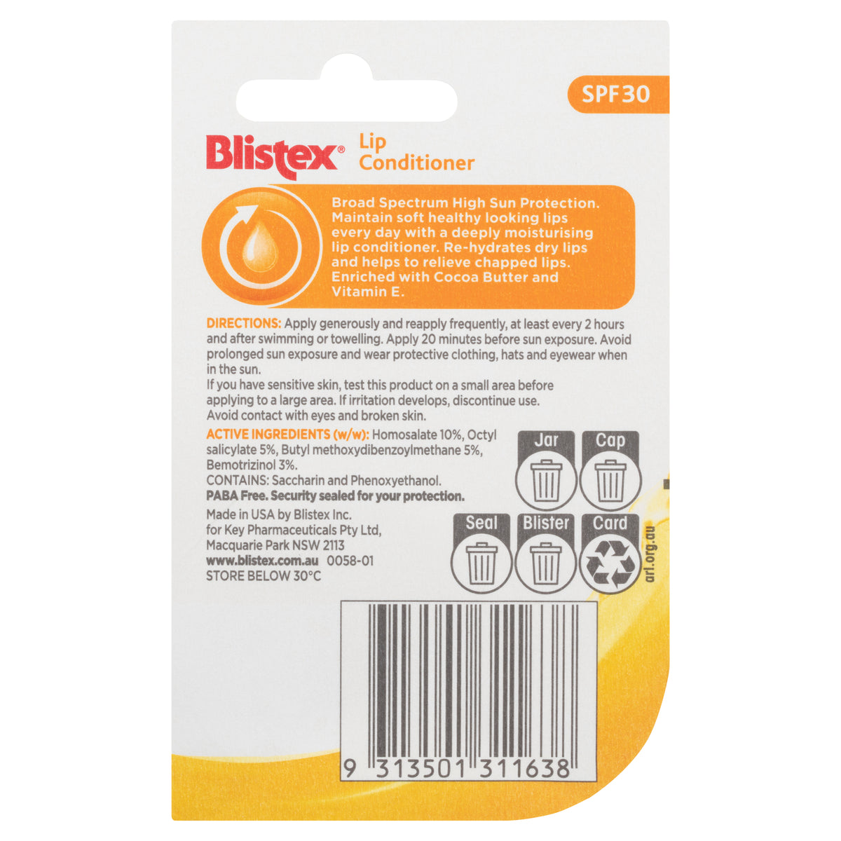 Blistex Lip Conditioner SPF30 7g
