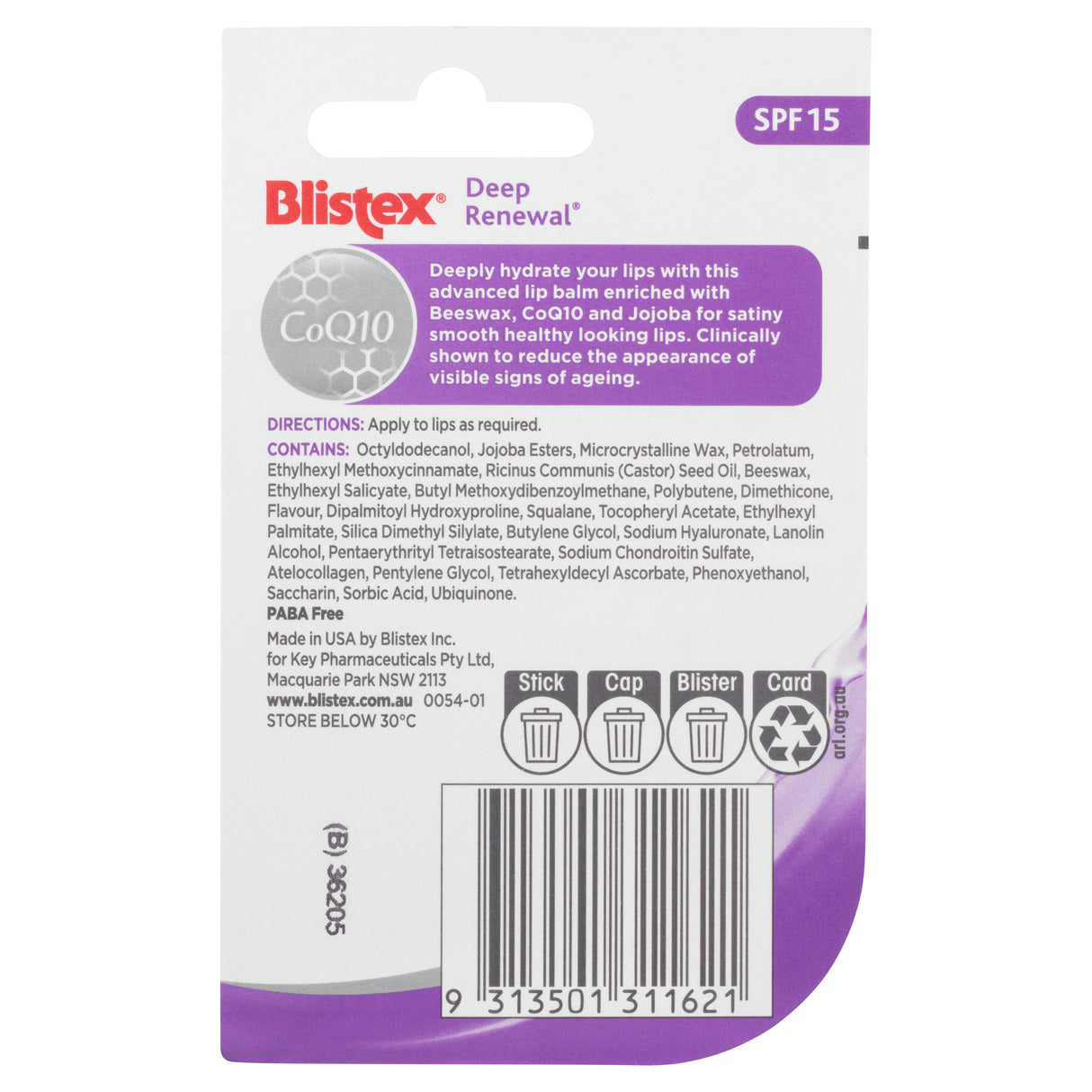Blistex Deep Renewal SPF15 3.7g