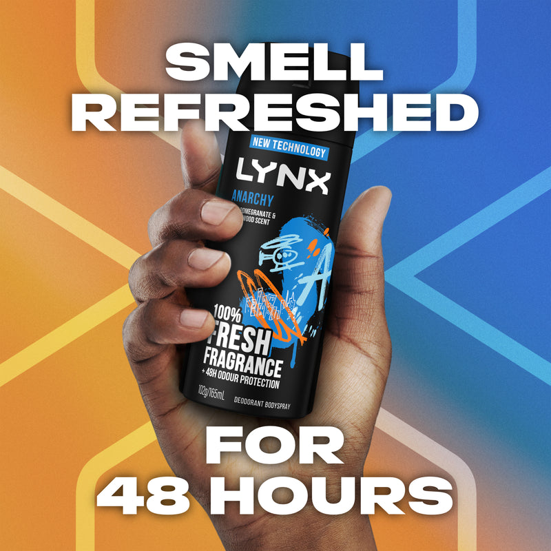 Lynx Deodorant Body Spray Anarchy Him 165ml Lynx Deodorant Body Spray Anarchy Him 165ml