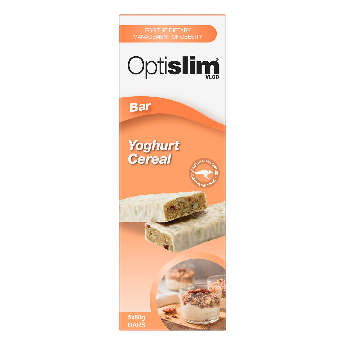Optislim VLCD Yogurt Cereal Bar 5x60g
