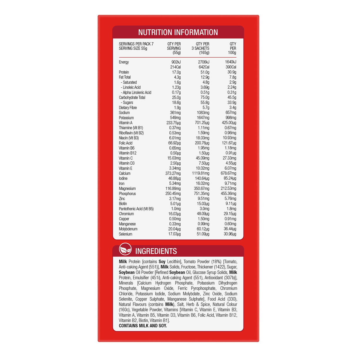 Optislim VLCD Tomato Soup Sachets 7x55g