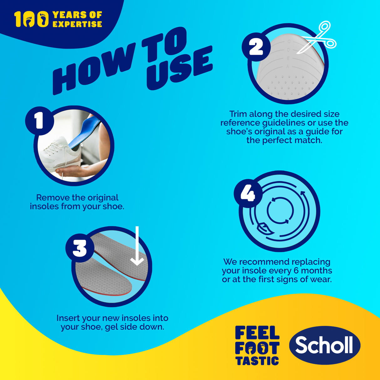 Scholl LiquiFlex Extra Support Insole Large