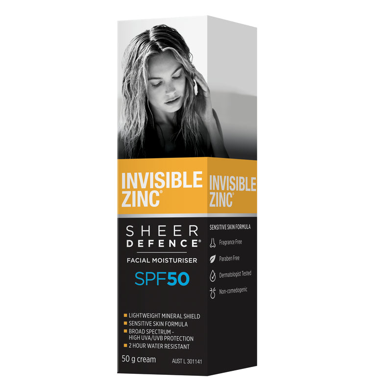 Invisible Zinc Sheer Defence Facial Moisturiser SPF 50 50g