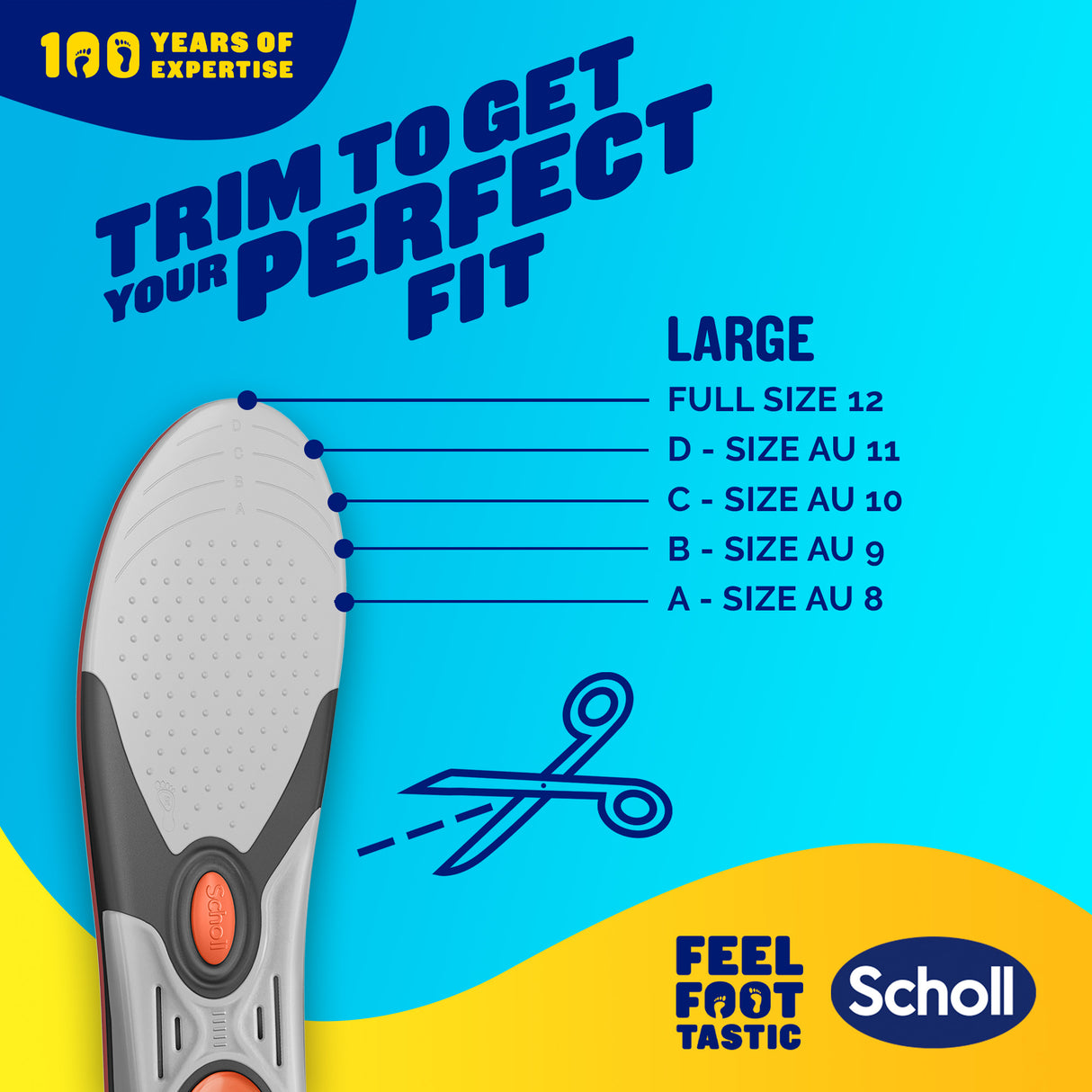 Scholl LiquiFlex Extra Support Insole Large