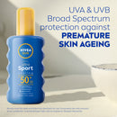 NIVEA Ultra Sport Cooling SPF50+ Sunscreen Spray