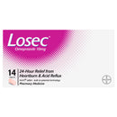 Losec Omeprazole Heartburn and Acid Reflux Tablets 14 Pack