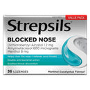 Strepsils Plus Blocked Nose Relief Throat Lozenges 36s