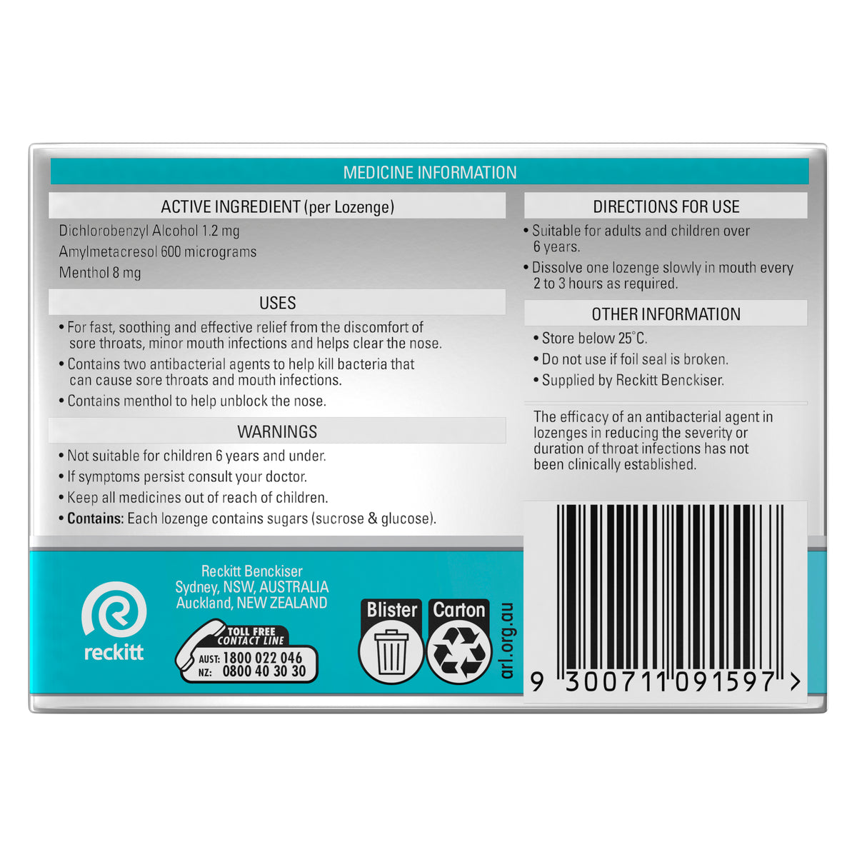 Strepsils Plus Blocked Nose Relief Throat Lozenges 36s