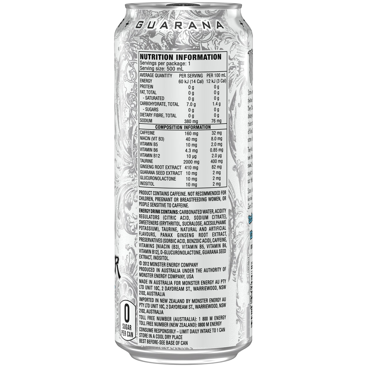 Monster Energy Drink Zero Ultra 500ml