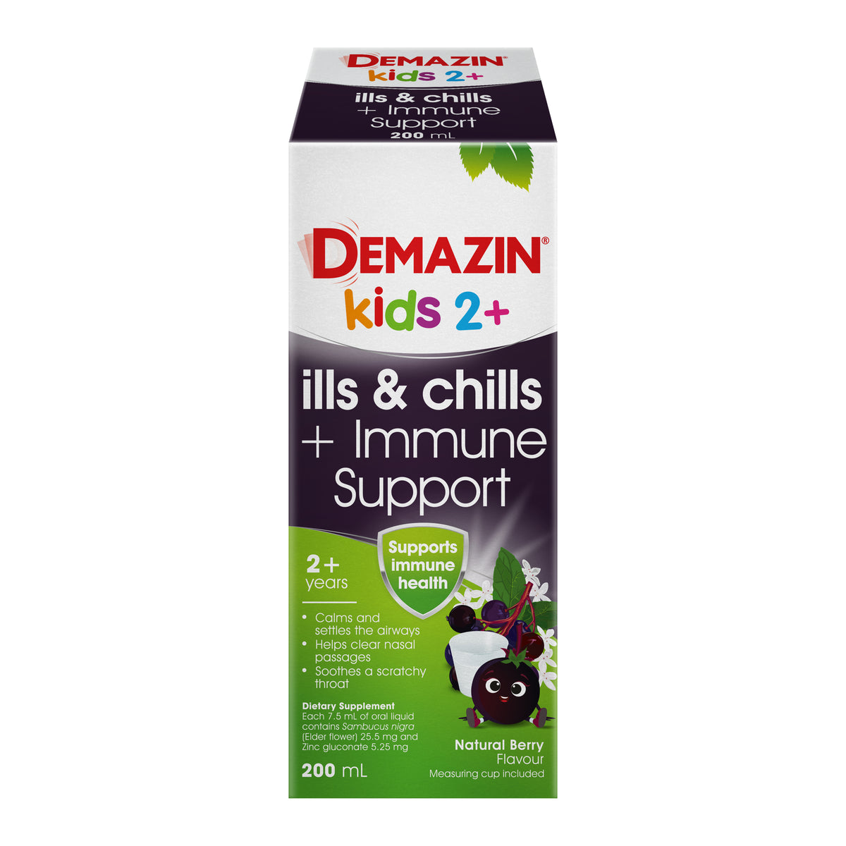 DEMAZIN Kids 2+I&C+Imm Supp 200ml