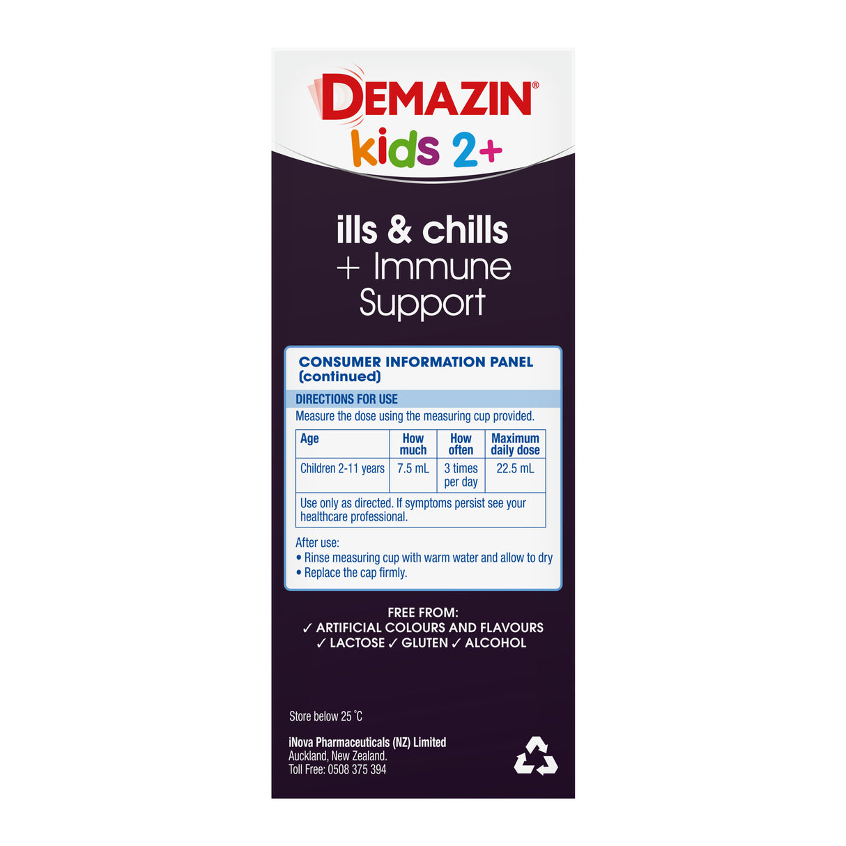 DEMAZIN Kids 2+I&C+Imm Supp 200ml