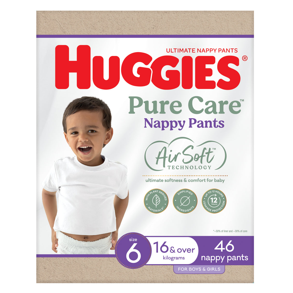Huggies Ultimate Nappy Pants for Boys & Girls Size 6 (16kg & Over) 46 Pack