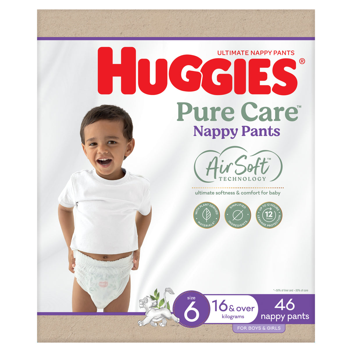 Huggies Ultimate Nappy Pants for Boys & Girls Size 6 (16kg & Over) 46 Pack