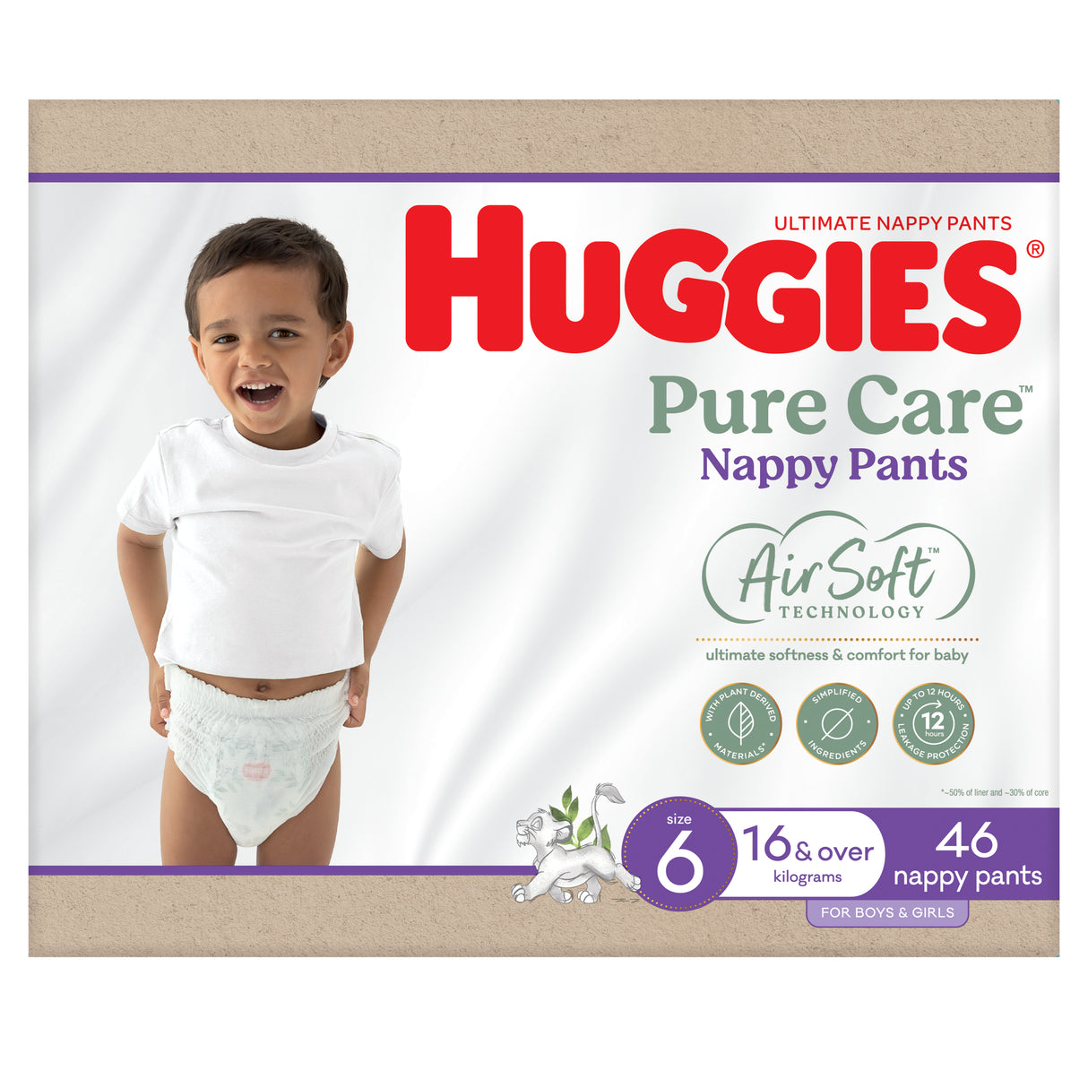 Huggies Ultimate Nappy Pants for Boys & Girls Size 6 (16kg & Over) 46 Pack