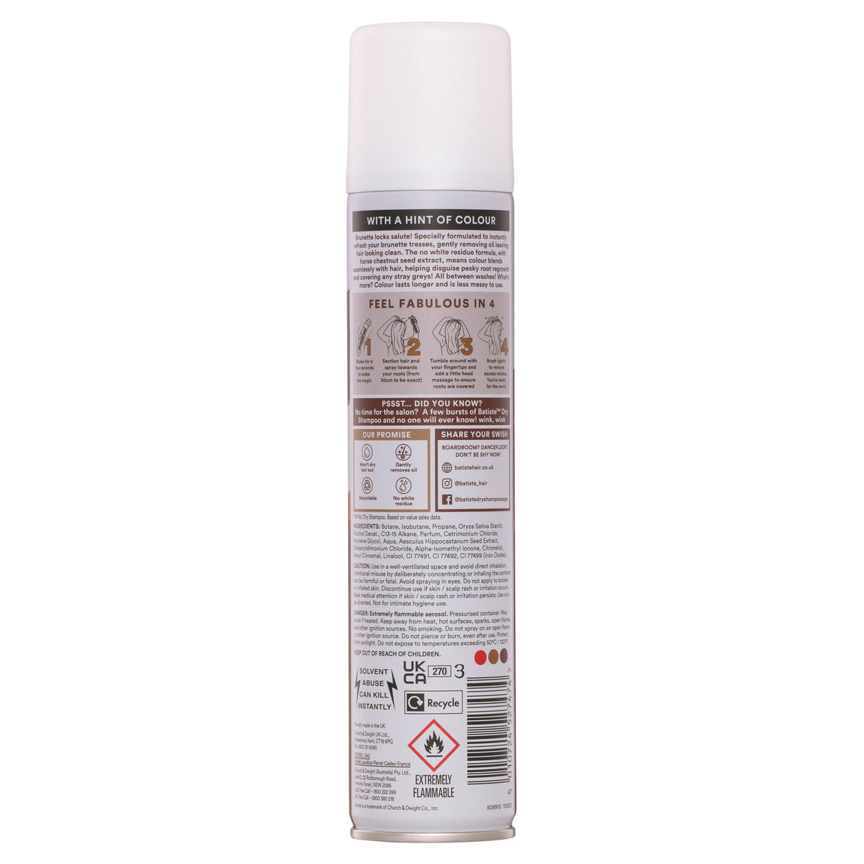 Batiste Brunette Dry Shampoo 200mL