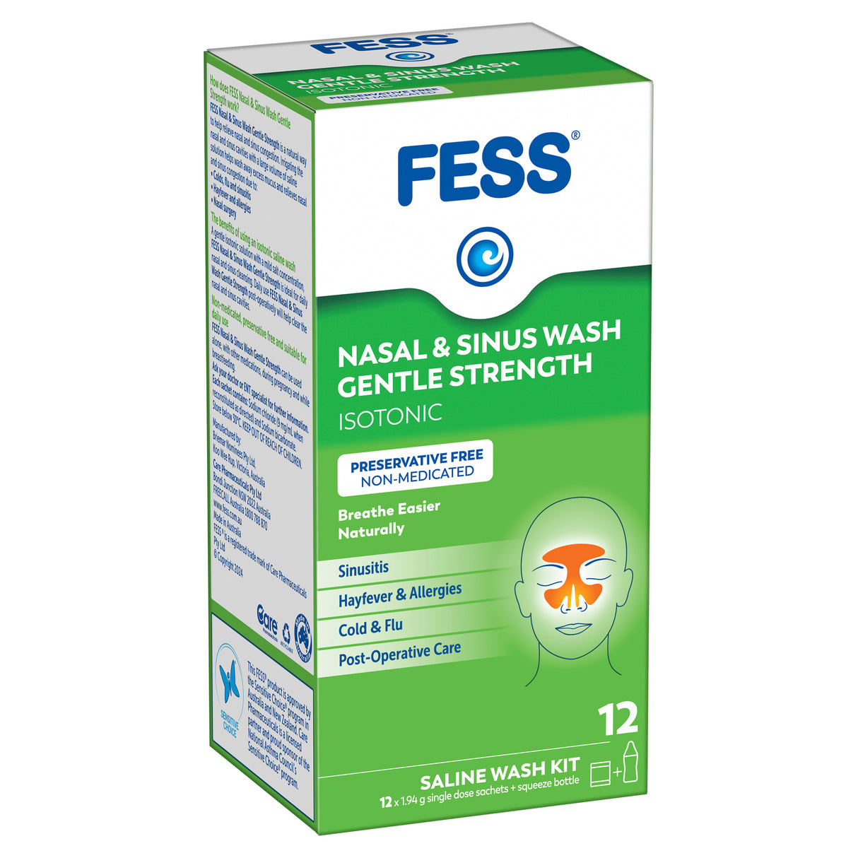 FESS Nasal&Sinus W/Kt G/St 1.94x12pk