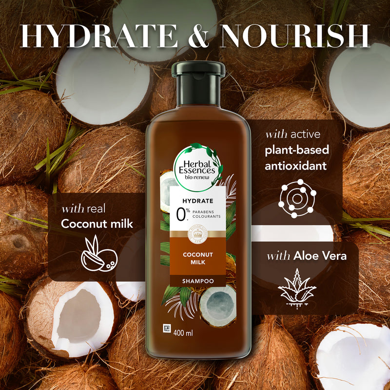 Herbal Essences Bio-Renewal Hydration Coconut Milk Shampoo 400ml