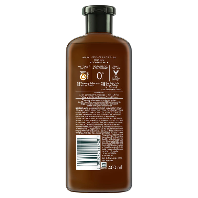Herbal Essences Bio-Renewal Hydration Coconut Milk Shampoo 400ml