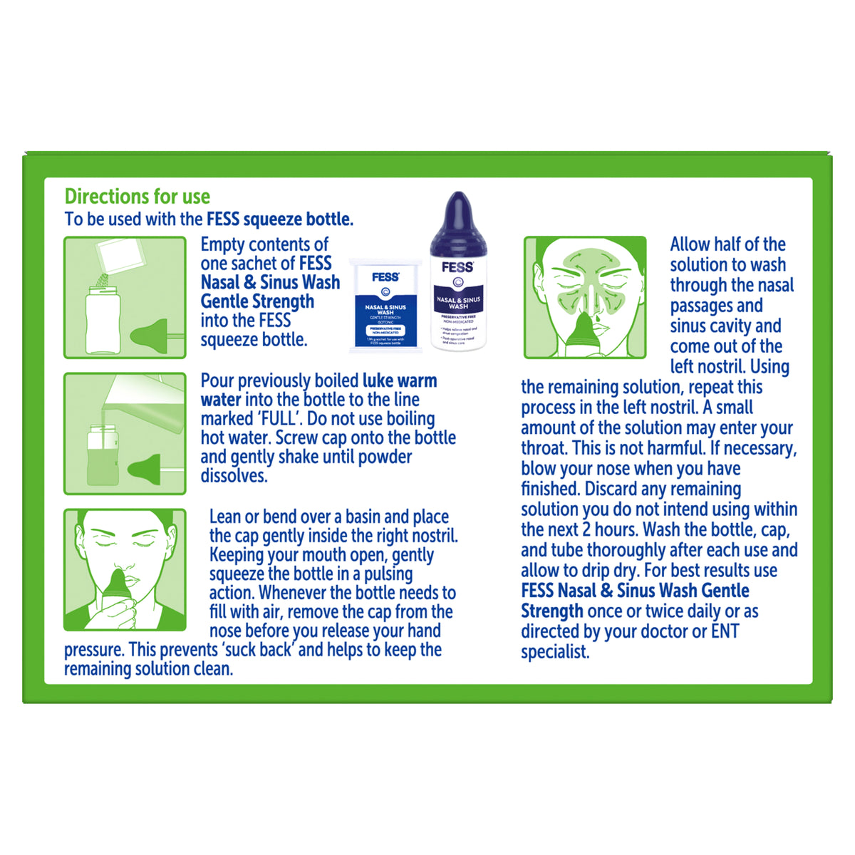 FESS NASAL & SINUS WASH Gntl SCHT 50