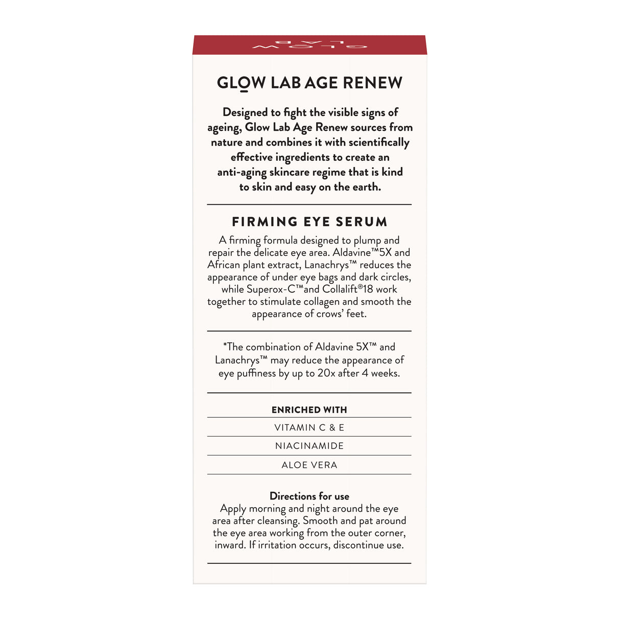 GLOW LAB Age Renew Firm Eye Serum 15ml
