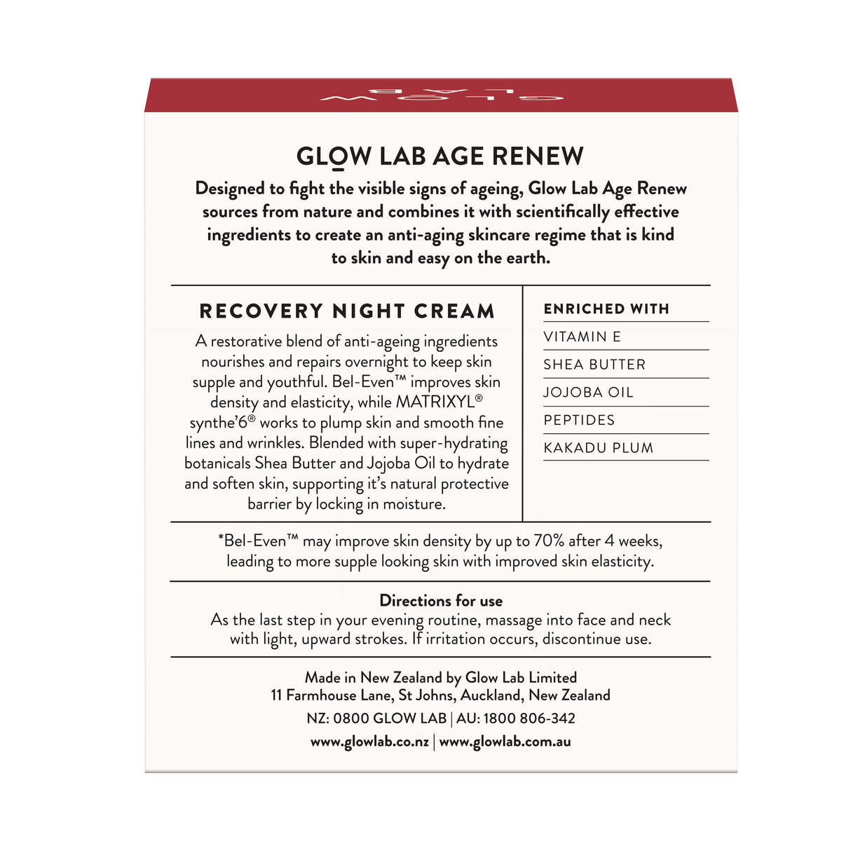 Glow Lab Age Renew Recovery Night Cream 50 g