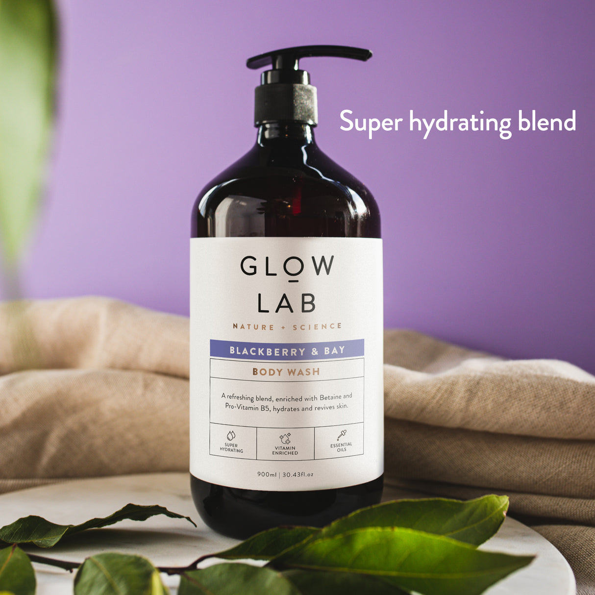 Glow Lab Body Wash Blackberry & Bay 900ml