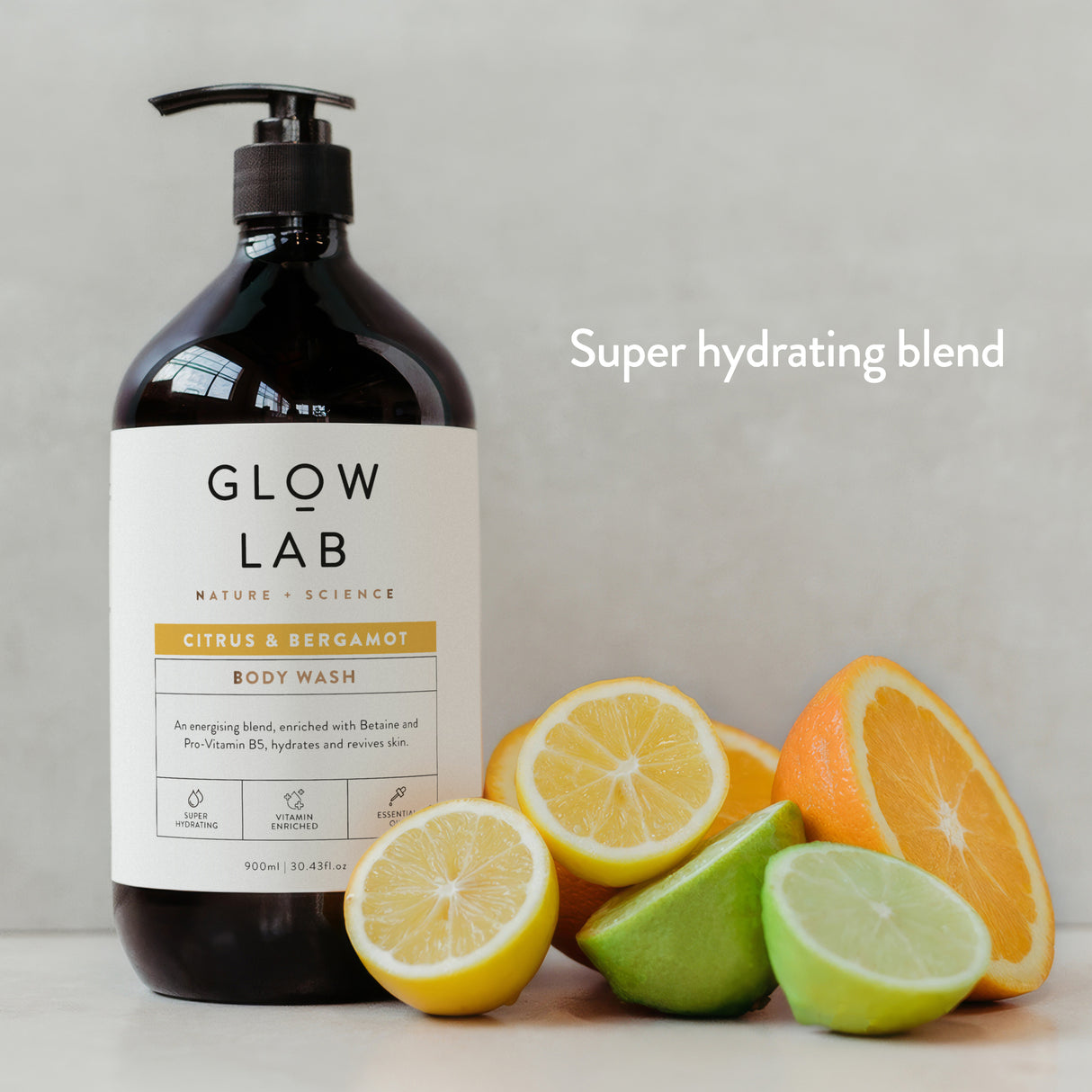Glow Lab Body Wash Citrus & Bergamot 900 mL