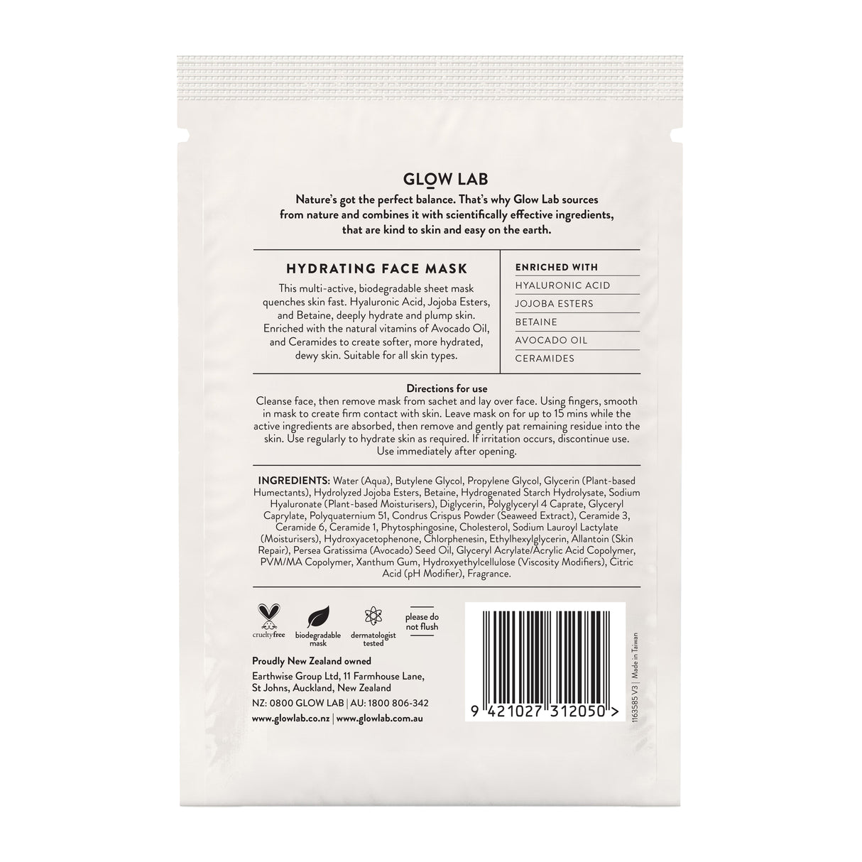 GLOW LAB Hydrating Face Mask
