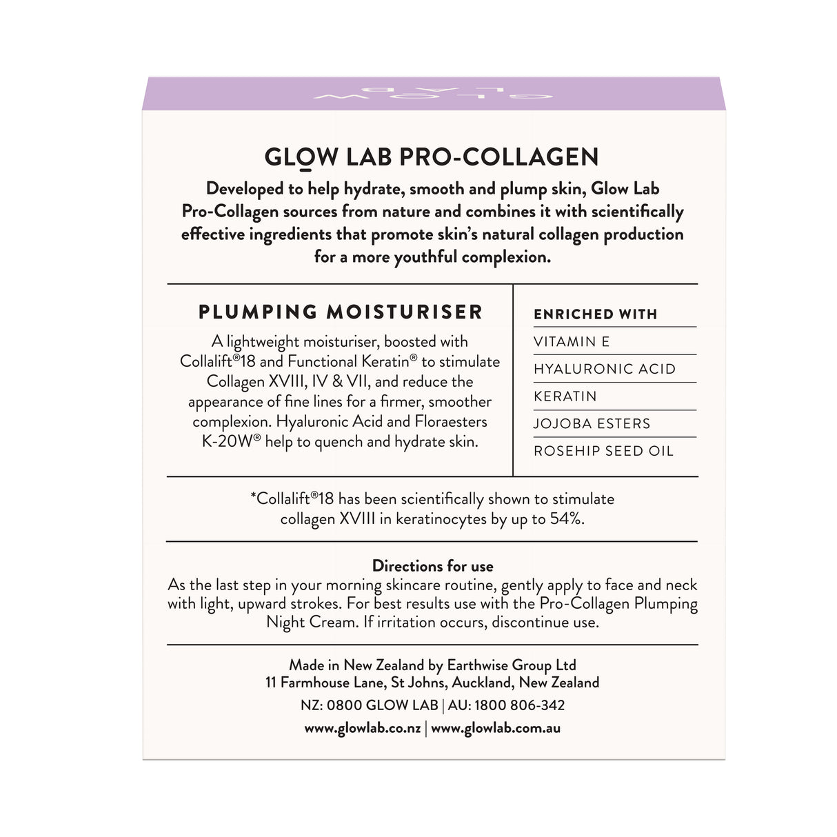 GLOW LAB Pro Collagen Moisturiser 50g
