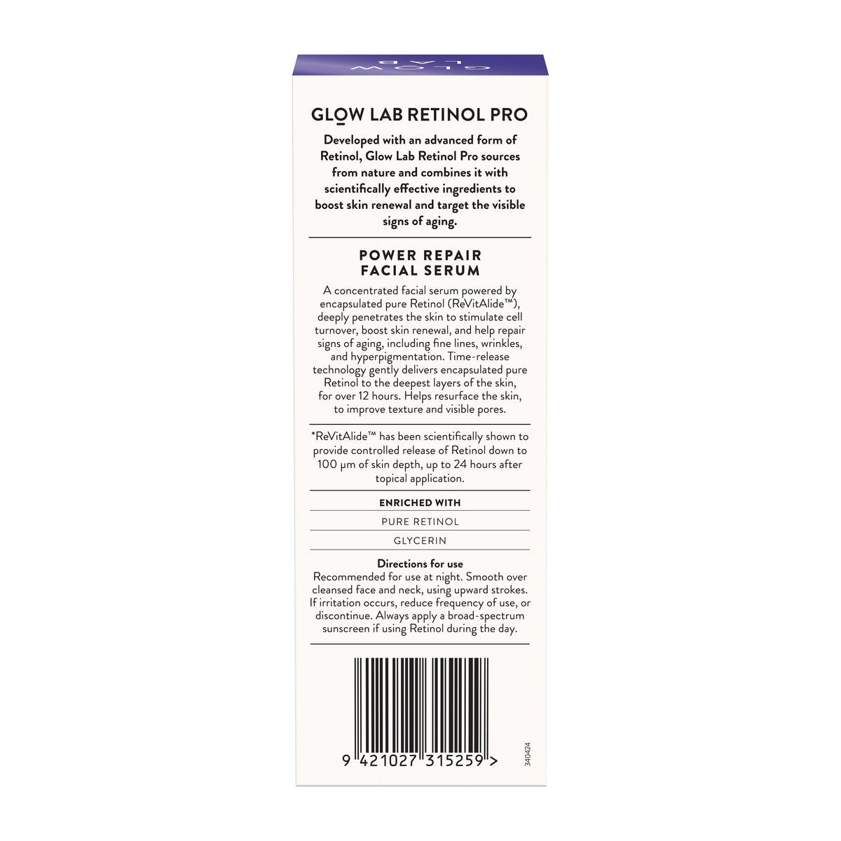 GLOW LAB Retinol Facial Serum 30ml