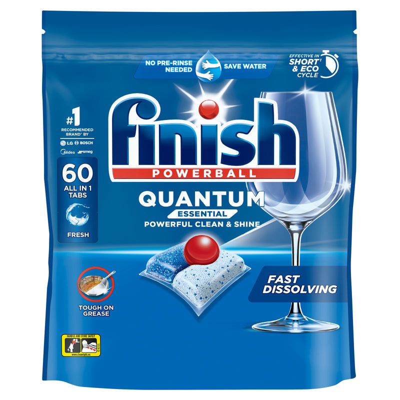 Finish Powerball Quantum Essential Dishwashing Regular 60s