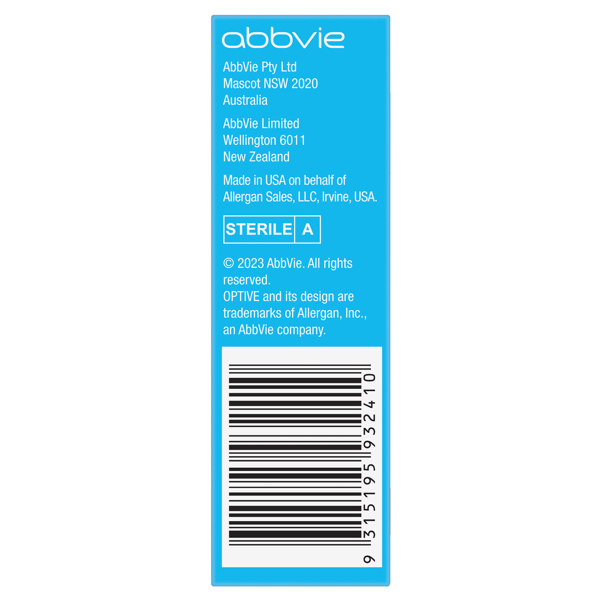 Optive Lubricant Eye Drops 15 mL