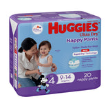 Huggies Ultra Dry Nappy Pants Boys Size 4 (9-14kg) 20 Pack