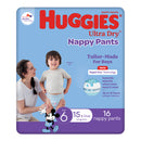 Huggies Ultra Dry Nappy Pants Boys Size 6 (15kg+) 16 Pack