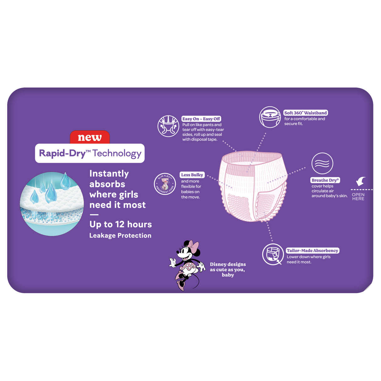 Huggies Ultra Dry Nappy Pants Girls Size 5 (12-17 kg) 18 Pack