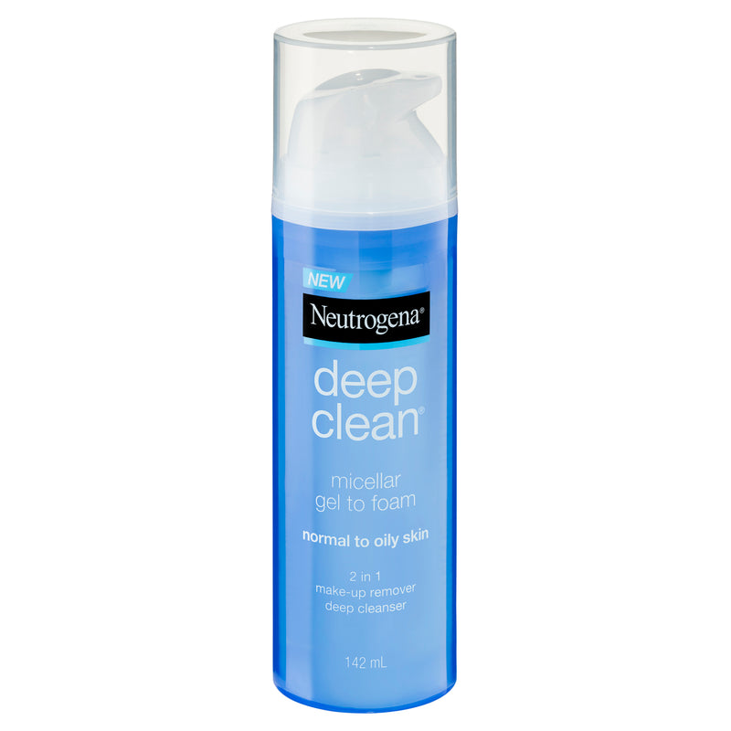 Neutrogena Deep Clean Micellar Gel to Foam Normal To Oily Skin Make-up Remover And Deep Cleanser 142mL