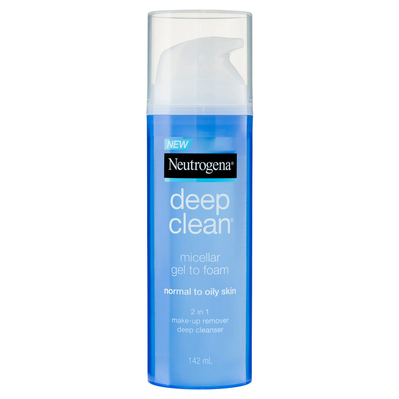Neutrogena Deep Clean Micellar Gel to Foam Normal To Oily Skin Make-up Remover And Deep Cleanser 142mL