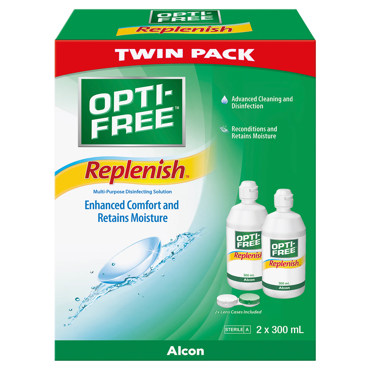 Opti-Free Replenish Twin Pack 2 x 300 mL