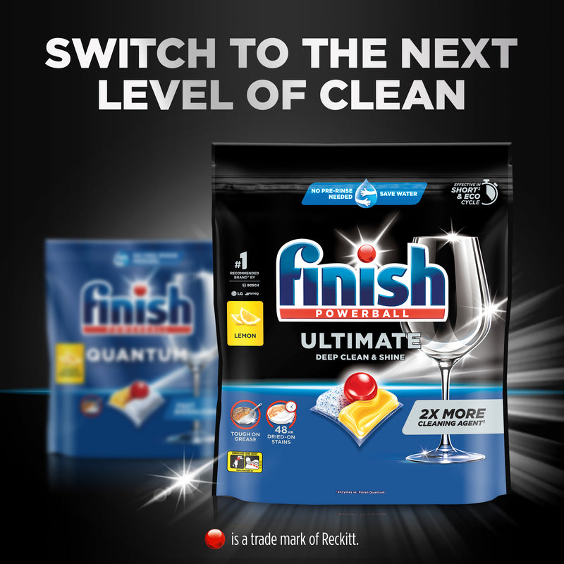 Finish Ultimate All in 1 Dish Washer Tablet Lemon Sparkle 50pk