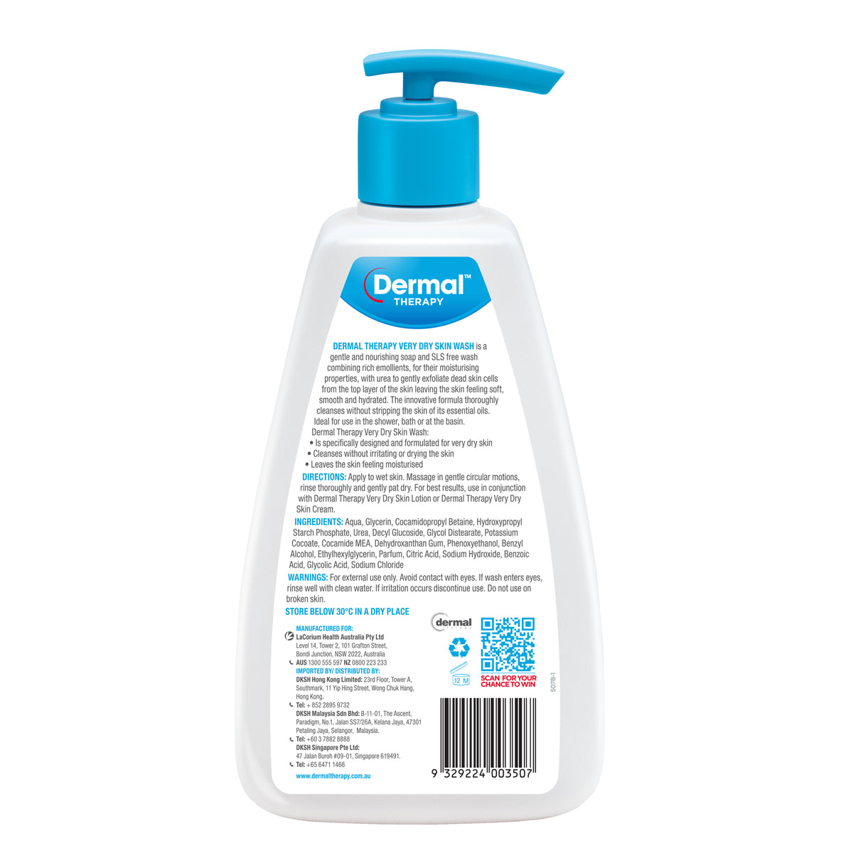 Dermal Therapy Very Dry Skin wash 750ml