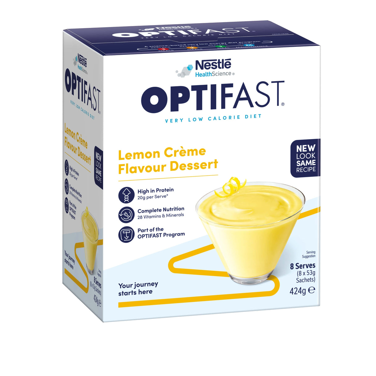 Optifast Very Low Calorie Diet Dessert Lemon 8 x 53 g