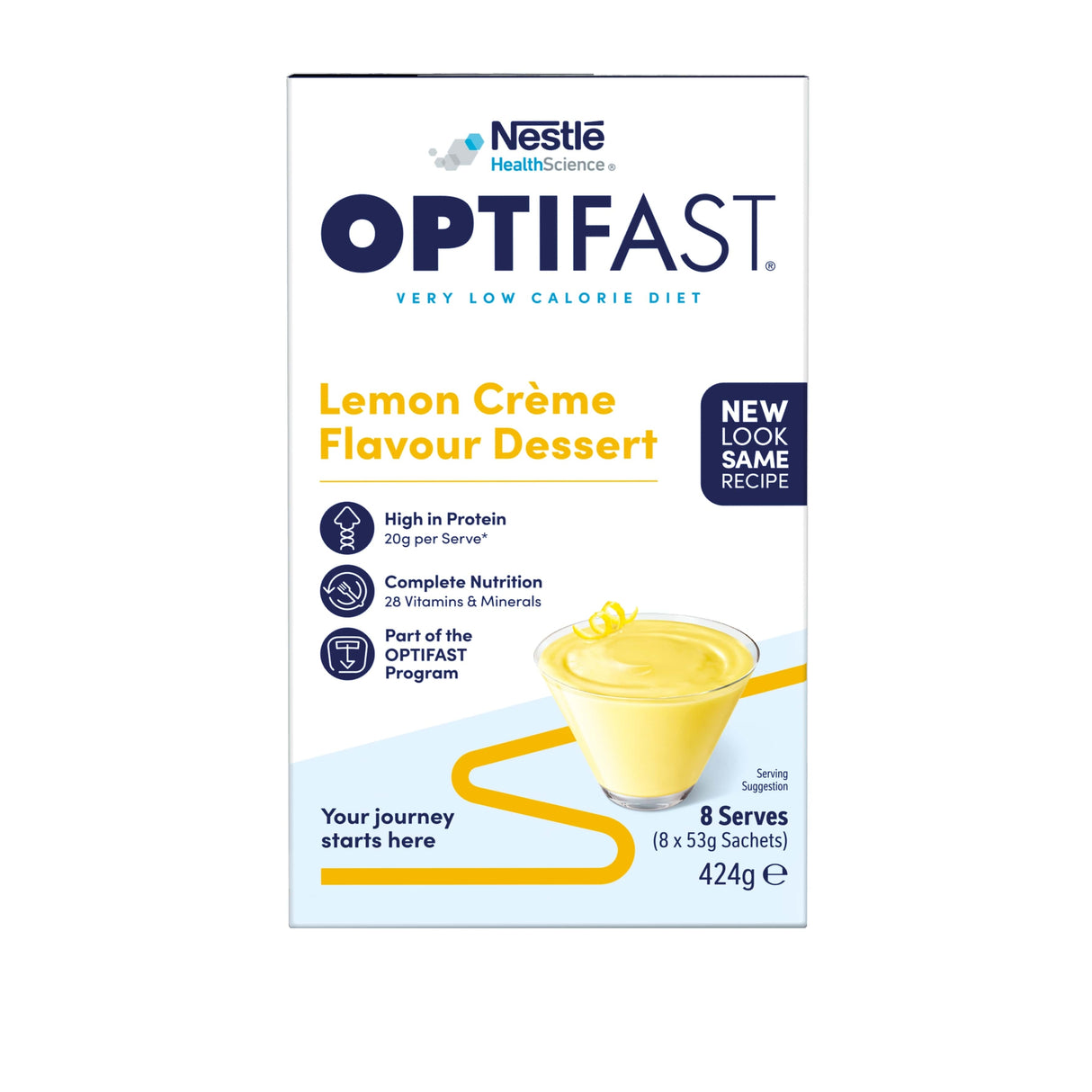 Optifast Very Low Calorie Diet Dessert Lemon 8 x 53 g